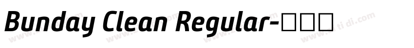 Bunday Clean Regular字体转换